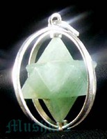 Star Pendulum with Sterling Silver Plated  Casing - click here for large view